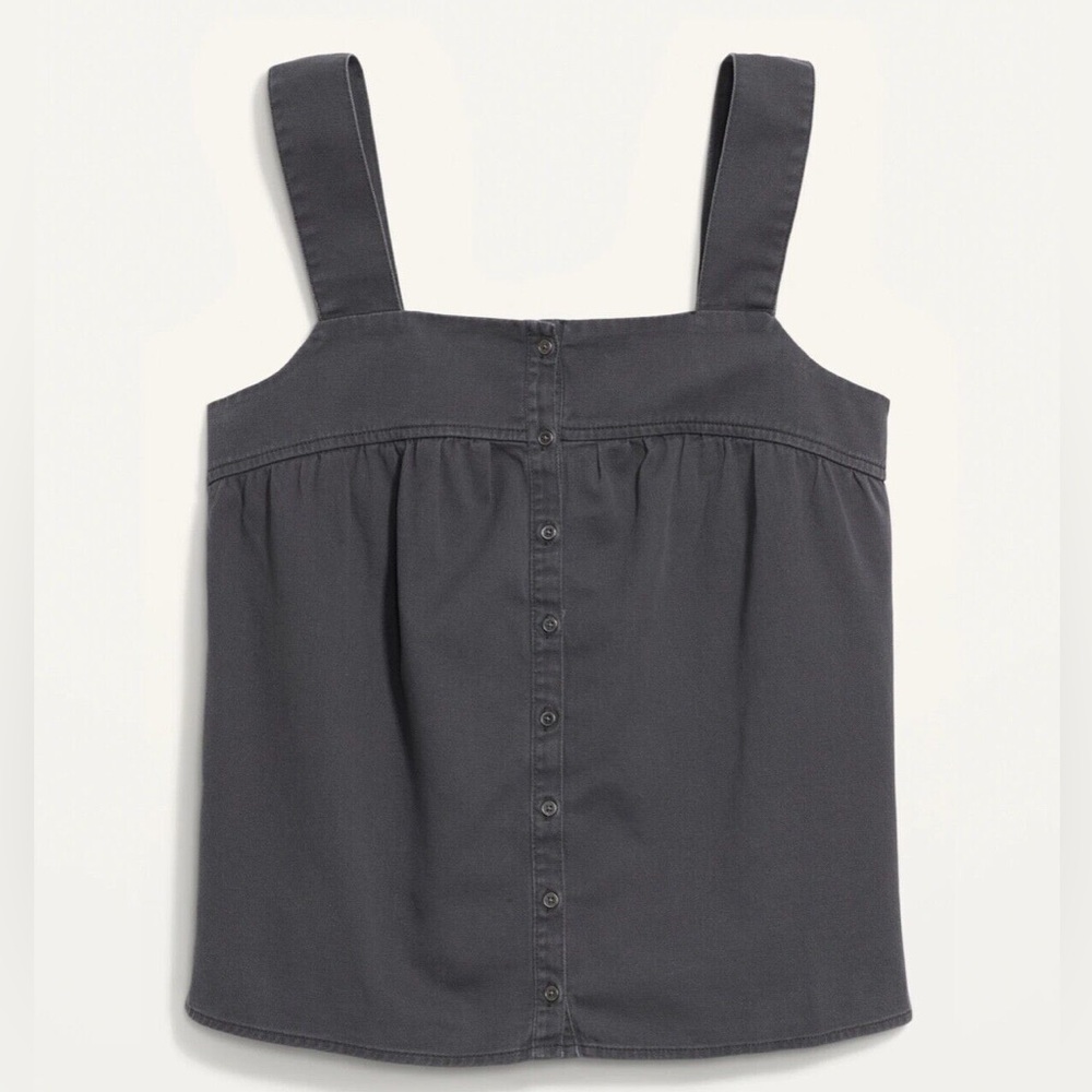 Old Navy Women’s Utility Sleeveless Button Front Swing Top